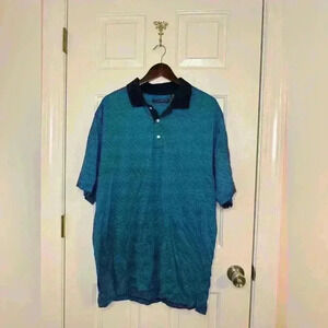 Greg Norman golf shirt 2XL XXL lightweight good condition blue white
